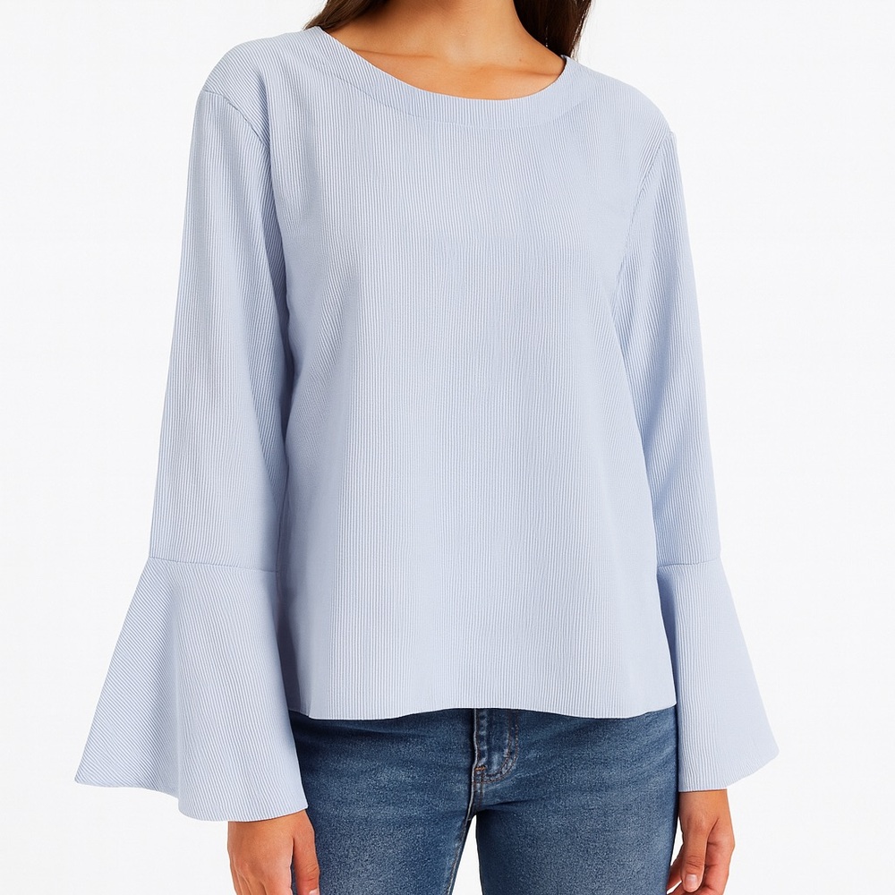 Unique 21 Light Blue Long Sleeve Top Size 22 NWT